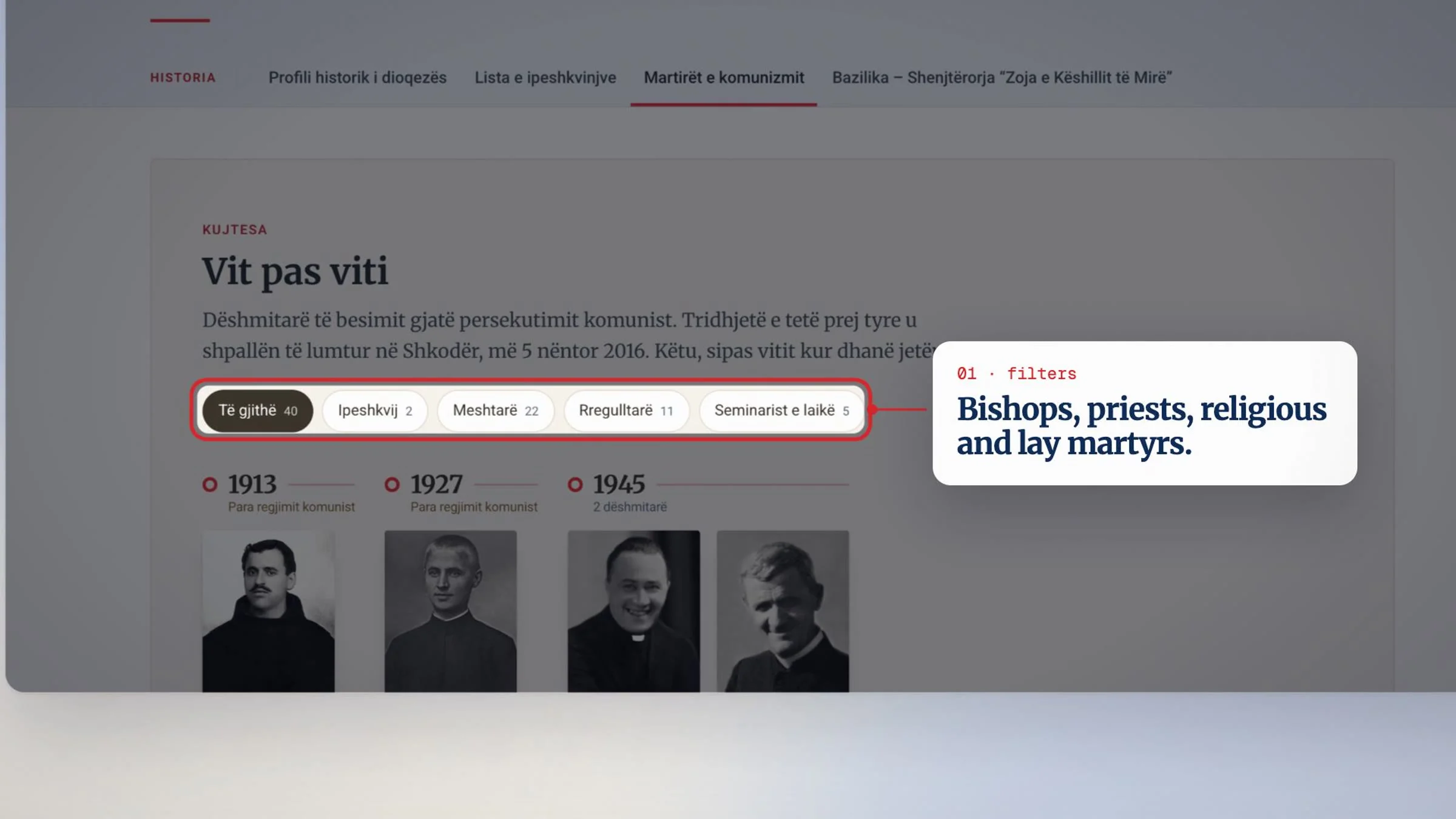 Bishops, priests, religious and lay martyrs.