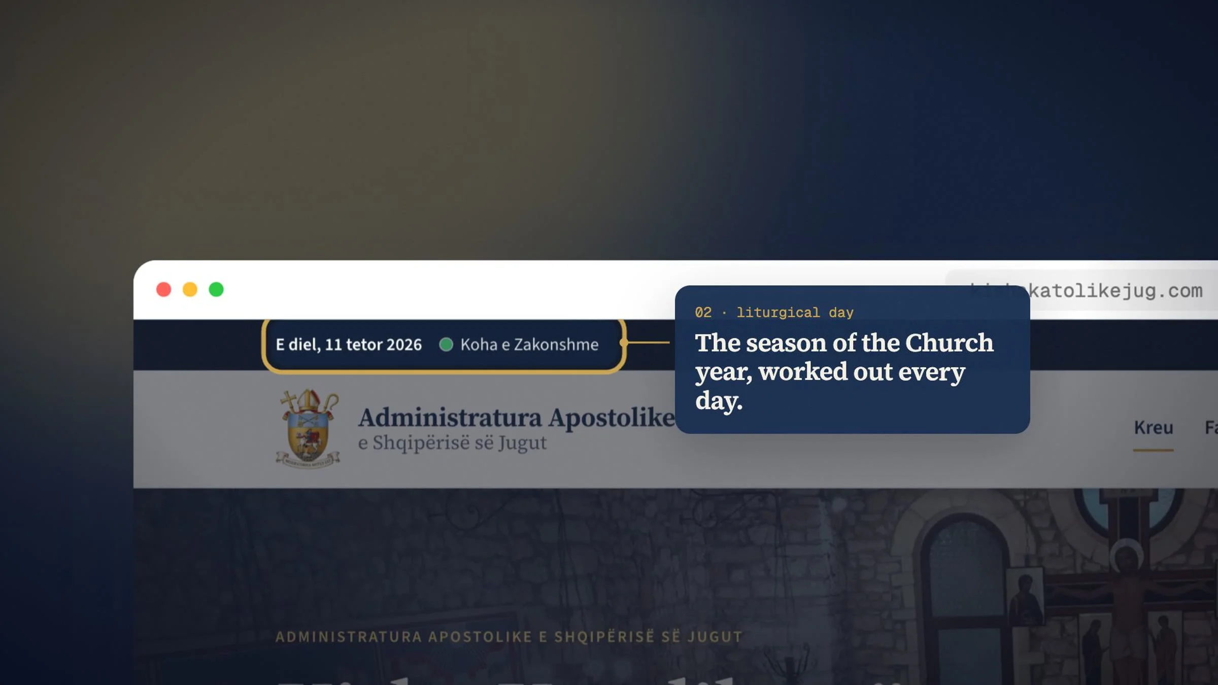 The season of the Church year, worked out every day.